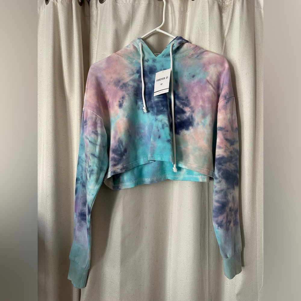 Tie-dye Crop Sweatshirt